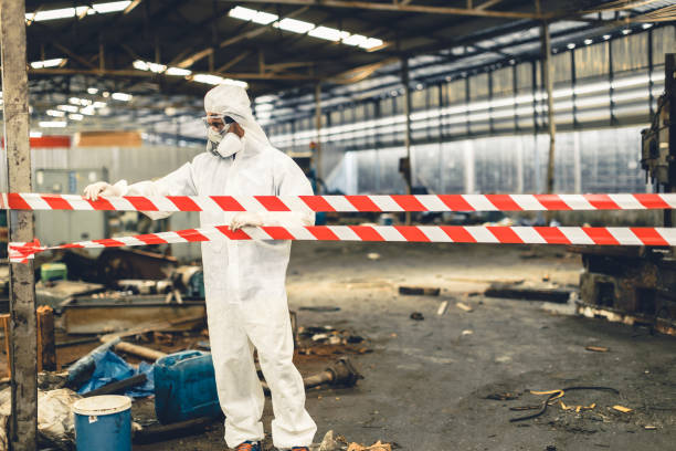 Professional Biohazard Cleanup technician working in Sanbornville, NH